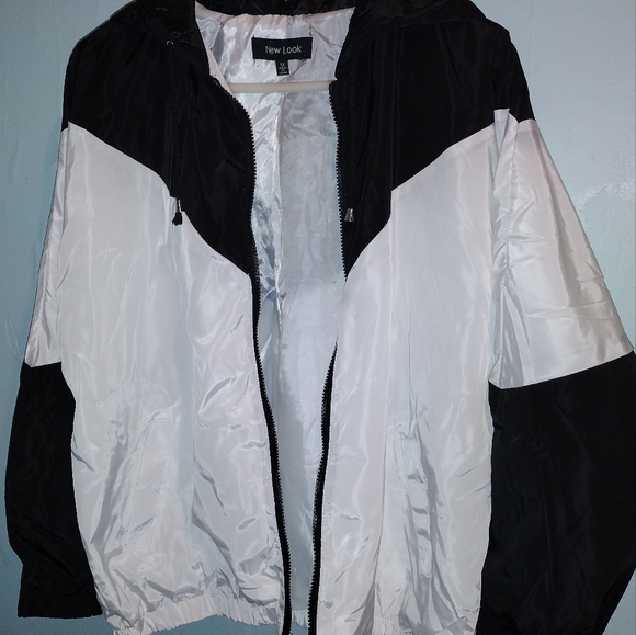 Black & White Windbreaker Jacket - Picture 7 of 11